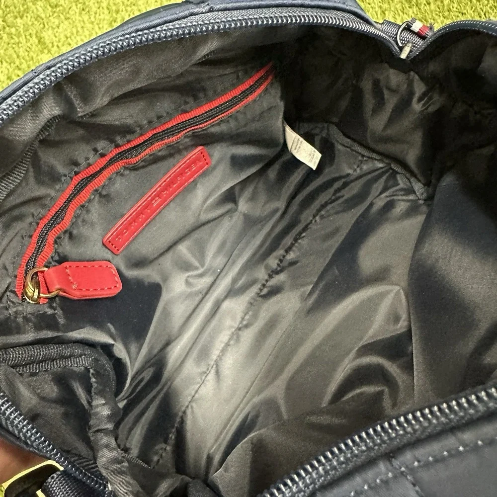 Quilted Tommy Hilfiger Cross Body Bag Red White‎ Navy